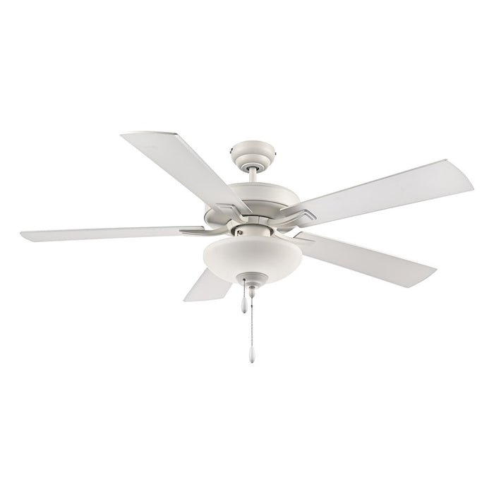 RP Lighting Galeson 5Bld 52" LED Ceiling Fan, Matte White/Etched - 1058MWWMWWL