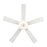 RP Lighting Galeson 5Bld 52" LED Ceiling Fan, Matte White/Etched