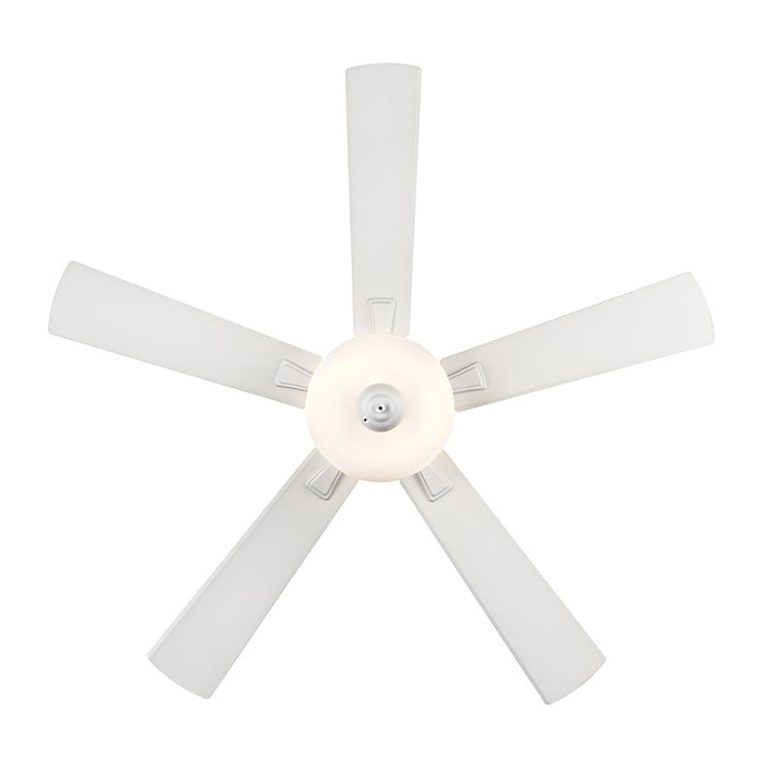 RP Lighting Galeson 5Bld 52" LED Ceiling Fan, Matte White/Etched