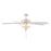 RP Lighting Galeson 5Bld 52" LED Ceiling Fan, Matte White/Etched