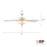 RP Lighting Galeson 5Bld 52" LED Ceiling Fan, Matte White/Etched