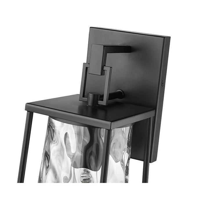 Millennium Lighting Dutton 1Lt 6" Outdoor Wall Sconce, Black/Clear