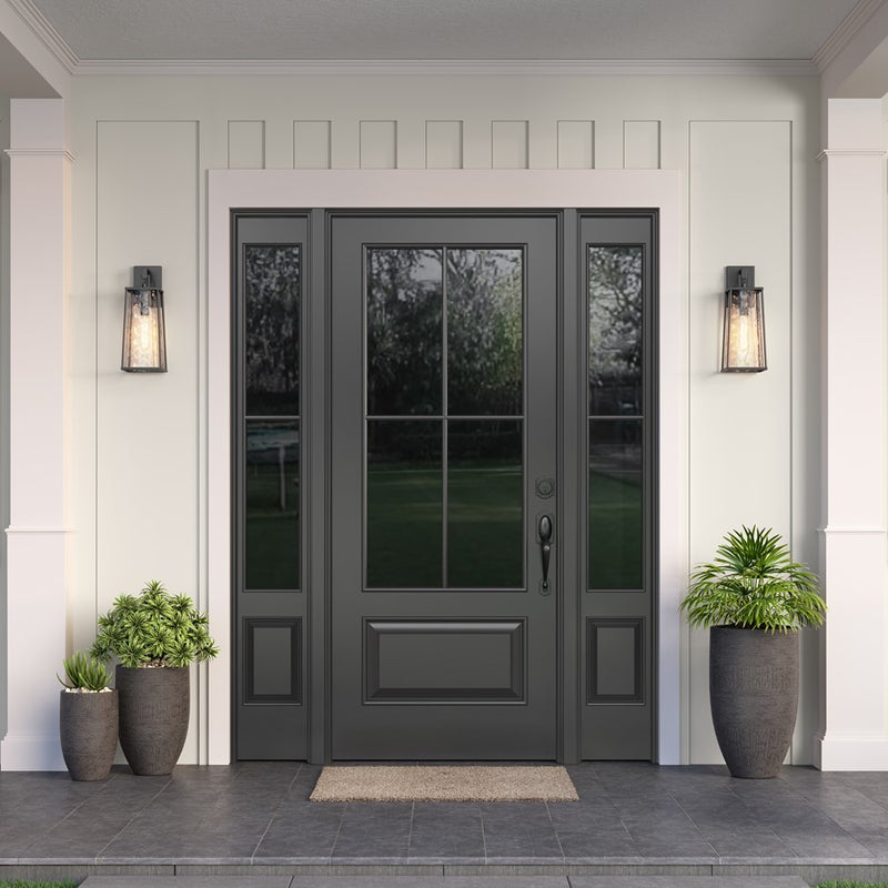 Millennium Lighting Dutton 1Lt 6" Outdoor Wall Sconce, Black/Clear