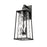 Millennium Lighting Dutton 2Lt Outdoor Wall Sconce, Black/Clear