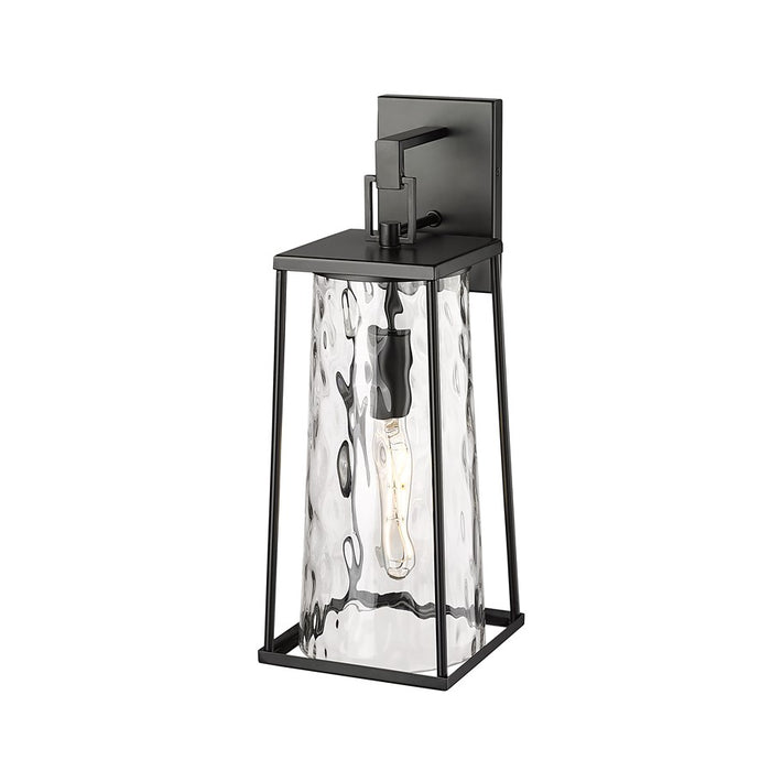 Millennium Lighting Dutton 1Lt 8" Outdoor Wall Sconce, Black/Clear