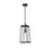 Millennium Lighting Dutton 1Lt Outdoor Hanging Lantern, Black/Clear