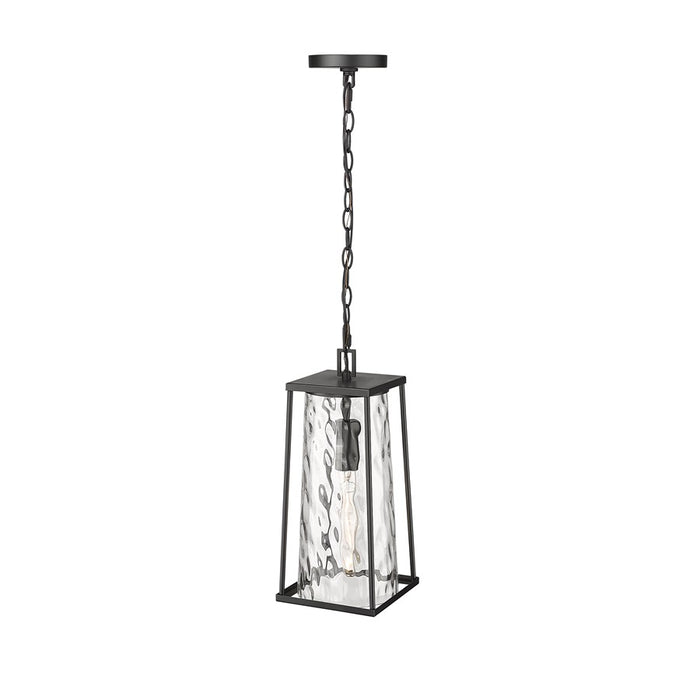 Millennium Lighting Dutton 1Lt Outdoor Hanging Lantern, Black/Clear