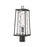 Millennium Lighting Dutton 1Lt Outdoor Post Lantern, Black/Clear