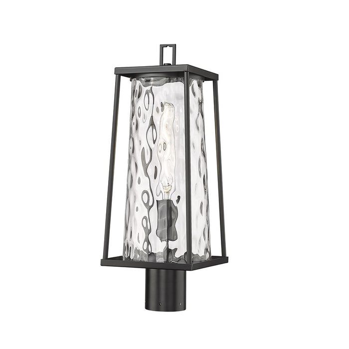 Millennium Lighting Dutton 1Lt Outdoor Post Lantern, Black/Clear