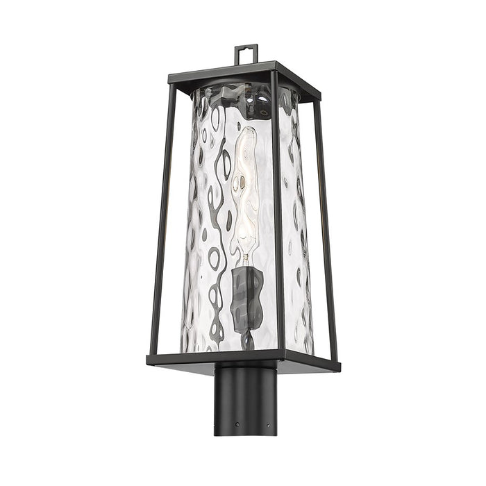 Millennium Lighting Dutton 1Lt Outdoor Post Lantern, Black/Clear