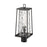 Millennium Lighting Dutton 1Lt Outdoor Post Lantern, Black/Clear