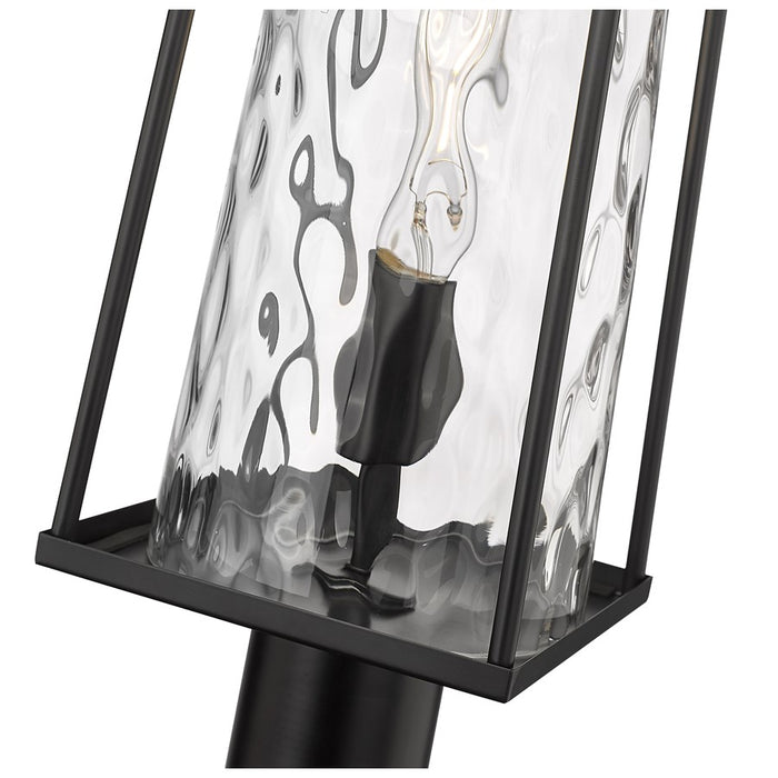 Millennium Lighting Dutton 1Lt Outdoor Post Lantern, Black/Clear