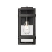 Millennium Lighting Payton 1Lt 14" Outdoor Wall Sconce, Black/Clear - 10701-PBK