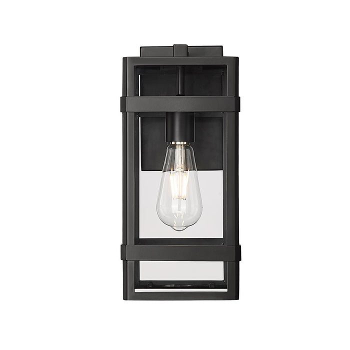 Millennium Lighting Payton 1Lt 14" Outdoor Wall Sconce, Black/Clear - 10701-PBK