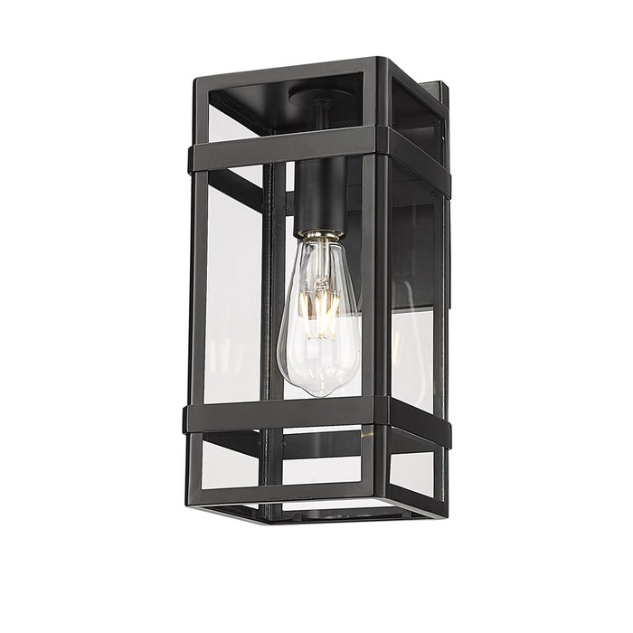 Millennium Lighting Payton 1Lt 14" Outdoor Wall Sconce, Black/Clear