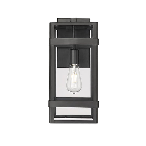 Millennium Lighting Payton 1Lt 17" Outdoor Wall Sconce, Black/Clear - 10711-PBK