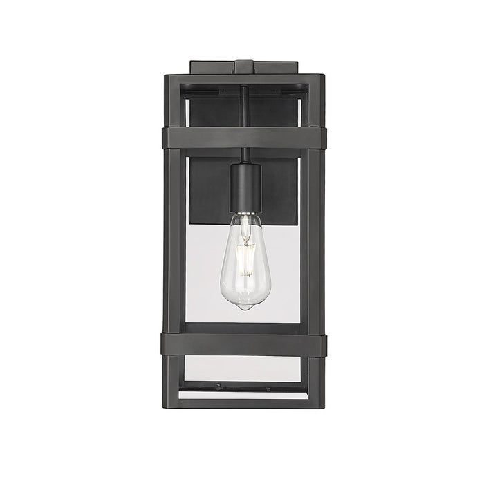 Millennium Lighting Payton 1Lt 17" Outdoor Wall Sconce, Black/Clear - 10711-PBK