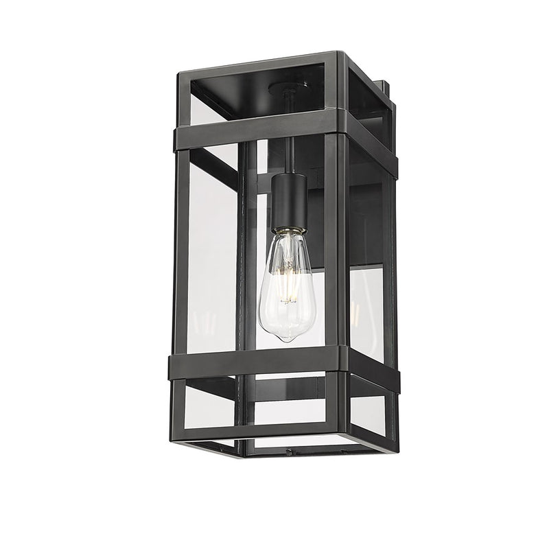 Millennium Lighting Payton 1Lt 17" Outdoor Wall Sconce, Black/Clear