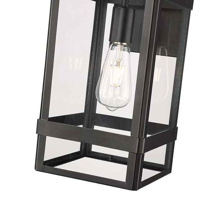 Millennium Lighting Payton 1Lt 17" Outdoor Wall Sconce, Black/Clear