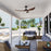 RP Lighting Wynleaf 3Bld 52" LED Ceiling Fan, Koa/Etched