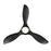 RP Lighting Wynleaf 3Bld 52" LED Ceiling Fan, Blk/Etched
