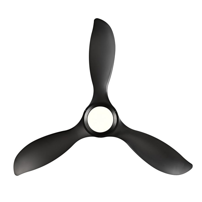 RP Lighting Wynleaf 3Bld 52" LED Ceiling Fan, Blk/Etched