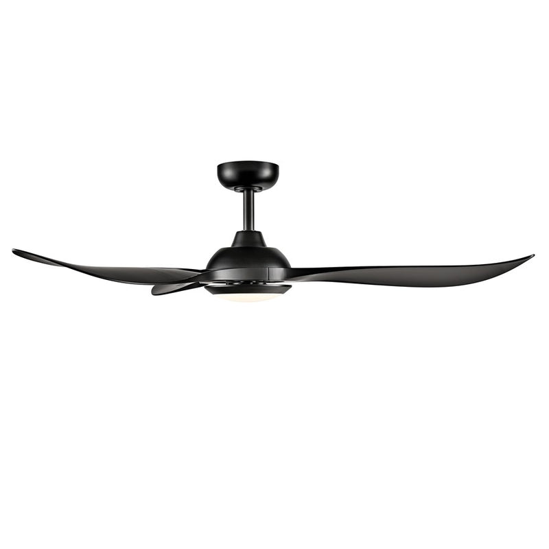 RP Lighting Wynleaf 3Bld 52" LED Ceiling Fan, Blk/Etched