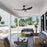 RP Lighting Wynleaf 3Bld 52" LED Ceiling Fan, Blk/Etched
