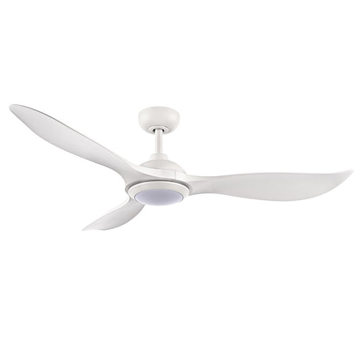 RP Lighting Wynleaf 3Bld 52" LED Ceiling Fan, Wht/Etched - 1077WLED-MWWMWW