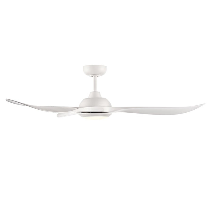 RP Lighting Wynleaf 3Bld 52" LED Ceiling Fan, White/Etched