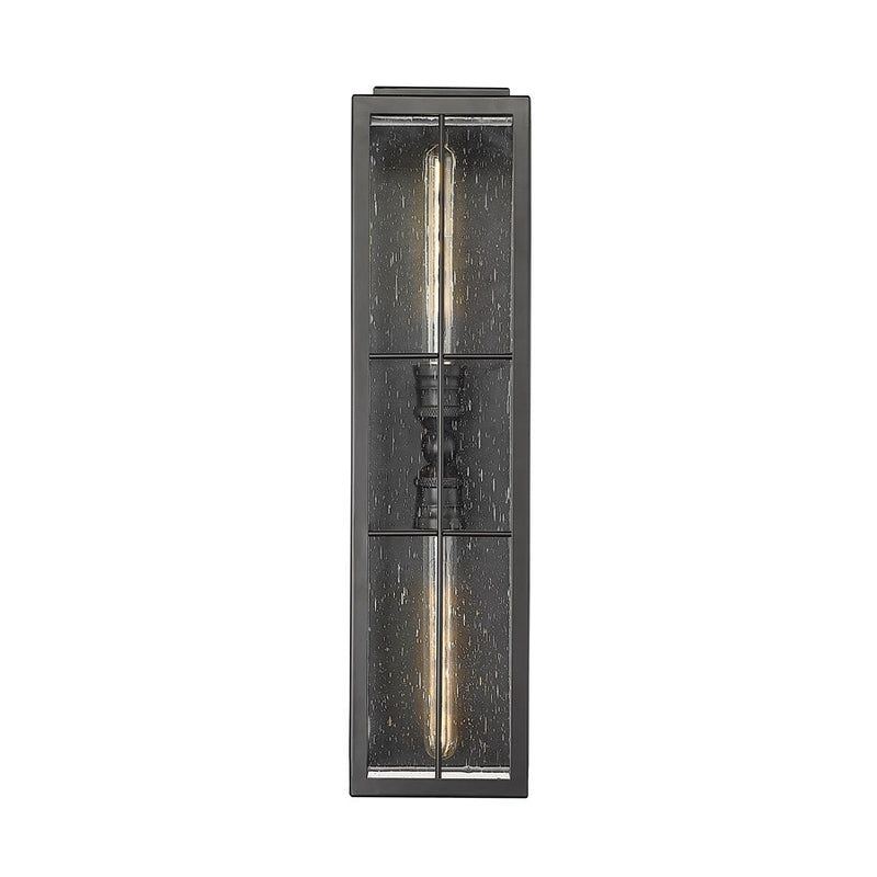 Millennium Lighting Jaxson 2Lt 6" Outdoor Wall Sconce, Black/Clear - 10812-PBK