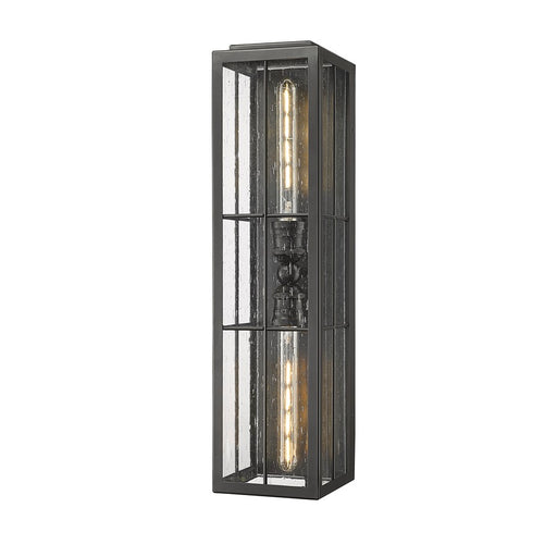 Millennium Lighting Jaxson 2Lt 6" Outdoor Wall Sconce, Black/Clear