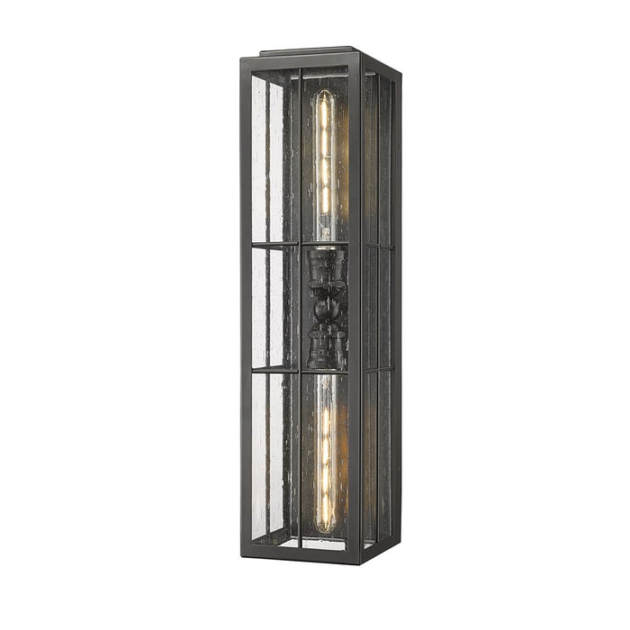 Millennium Lighting Jaxson 2Lt 6" Outdoor Wall Sconce, Black/Clear