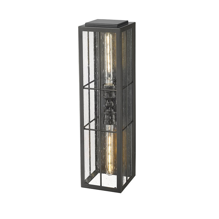 Millennium Lighting Jaxson 2Lt 6" Outdoor Wall Sconce, Black/Clear