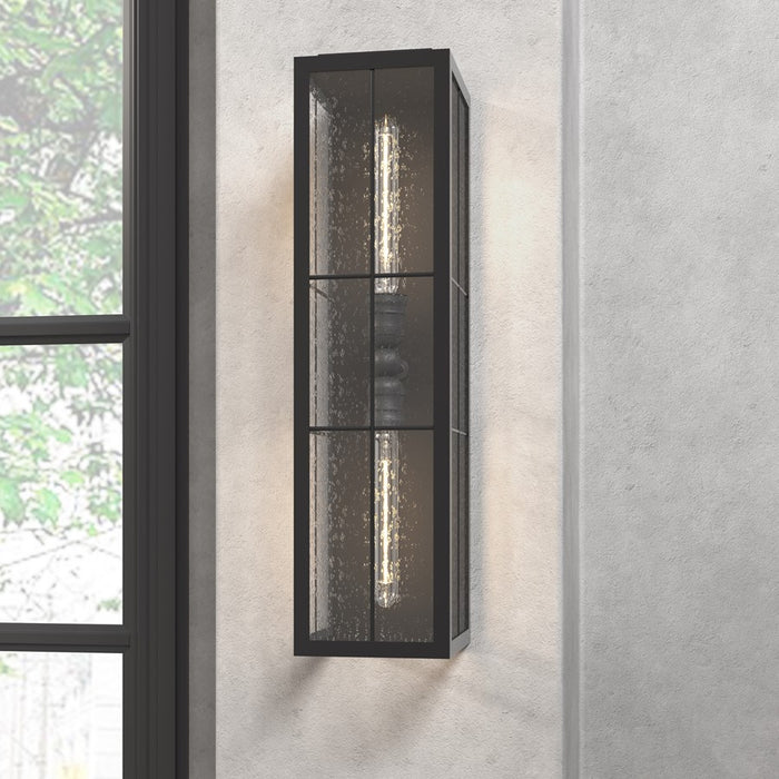 Millennium Lighting Jaxson 2Lt 6" Outdoor Wall Sconce, Black/Clear