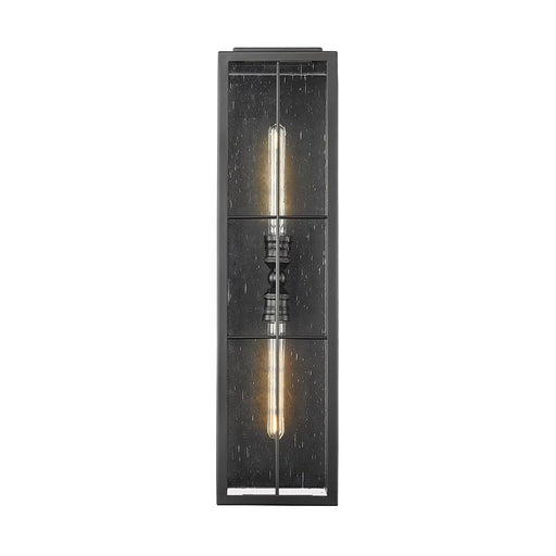 Millennium Lighting Jaxson 2Lt 8" Outdoor Wall Sconce, Black/Clear - 10822-PBK