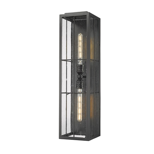 Millennium Lighting Jaxson 2Lt 8" Outdoor Wall Sconce, Black/Clear