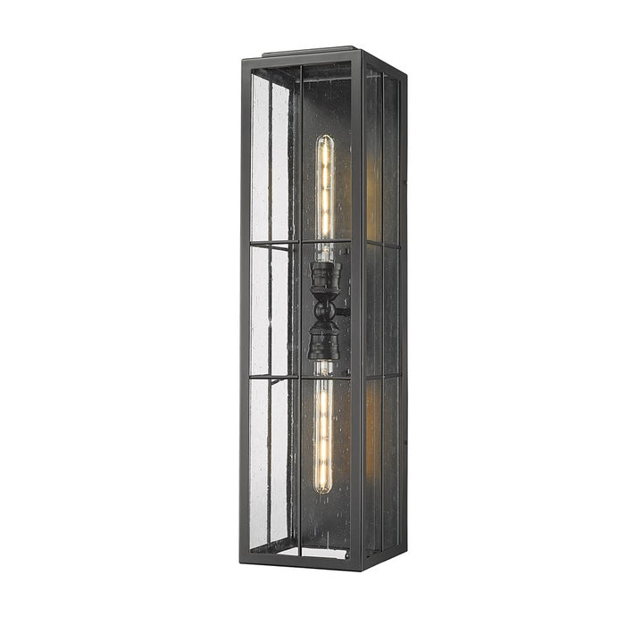 Millennium Lighting Jaxson 2Lt 8" Outdoor Wall Sconce, Black/Clear