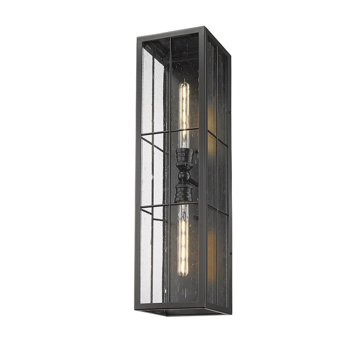 Millennium Lighting Jaxson 2Lt 8" Outdoor Wall Sconce, Black/Clear