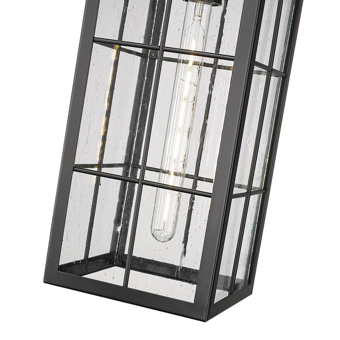 Millennium Lighting Jaxson 1Lt Outdoor Pendant, Coated Black/Clear