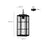 Millennium Lighting Jaxson 1Lt Outdoor Pendant, Coated Black/Clear