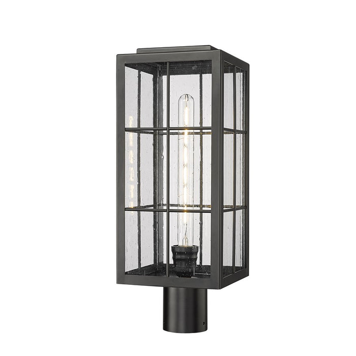 Millennium Lighting Jaxson 1Lt Outdoor Post Light, Black/Clear