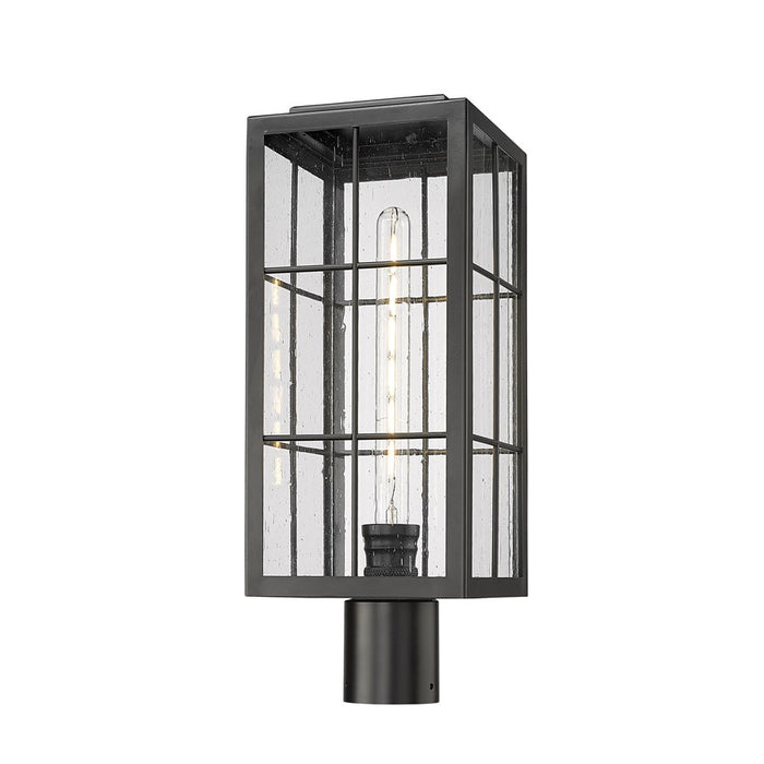Millennium Lighting Jaxson 1Lt Outdoor Post Light, Black/Clear