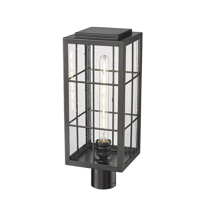 Millennium Lighting Jaxson 1Lt Outdoor Post Light, Black/Clear