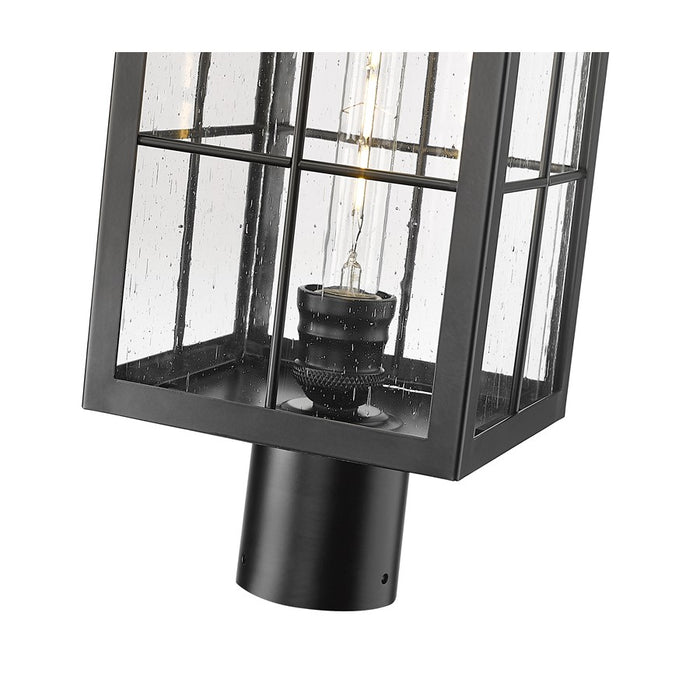 Millennium Lighting Jaxson 1Lt Outdoor Post Light, Black/Clear