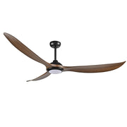 RP Lighting Wynleaf 3Bld 72" LED Ceiling Fan, Koa/Etched - 1087WLED-MBK-KOA