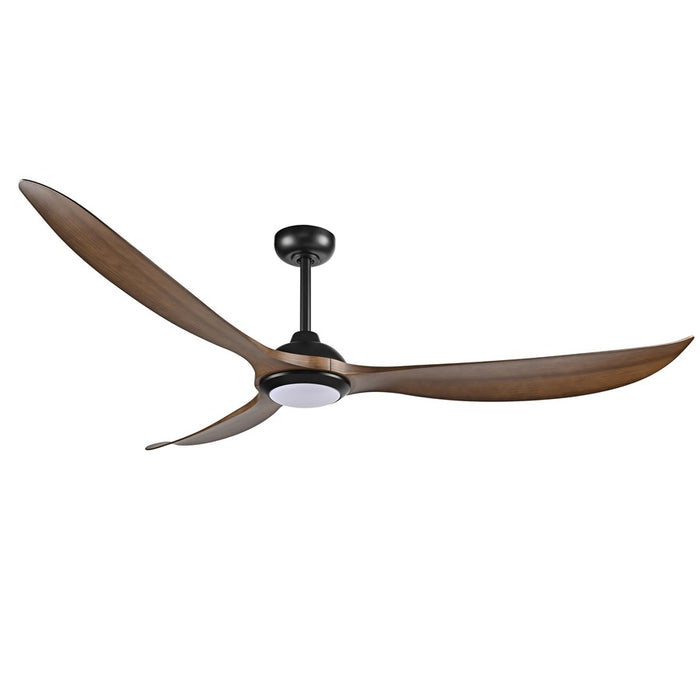 RP Lighting Wynleaf 3Bld 72" LED Ceiling Fan, Koa/Etched - 1087WLED-MBK-KOA