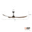 RP Lighting Wynleaf 3Bld 72" LED Ceiling Fan, Koa/Etched
