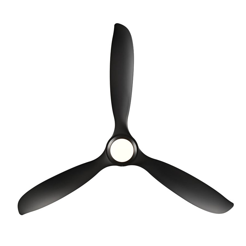 RP Lighting Wynleaf 3Bld 72" LED Ceiling Fan, Blk/Etched