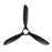 RP Lighting Wynleaf 3Bld 72" LED Ceiling Fan, Blk/Etched